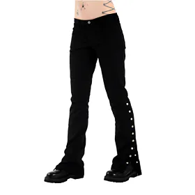 kalhoty gothic BLACK PISTOL Button Hipster Denim (Black) 30